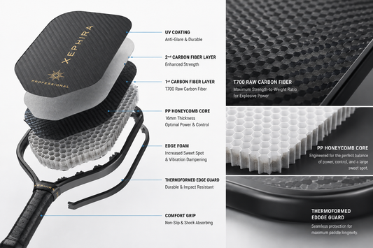 The Science of the Swing: Decoding T700 Carbon Fiber and Honeycomb Tech in Modern Pickleball