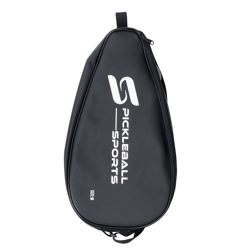 Slim black PU leather dual paddle bag (Size M). Where to get pickleball paddles and dual bags.