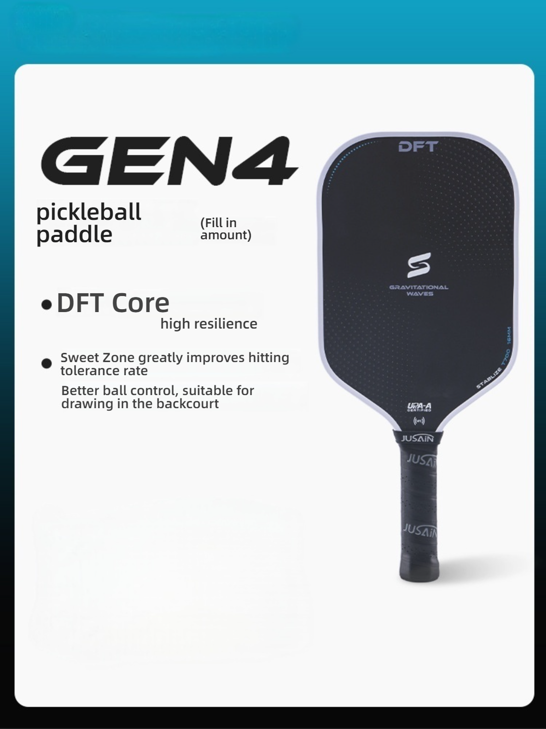 GEN4 series DFT core main image, analyzing what makes a pickleball paddle good via core tech.