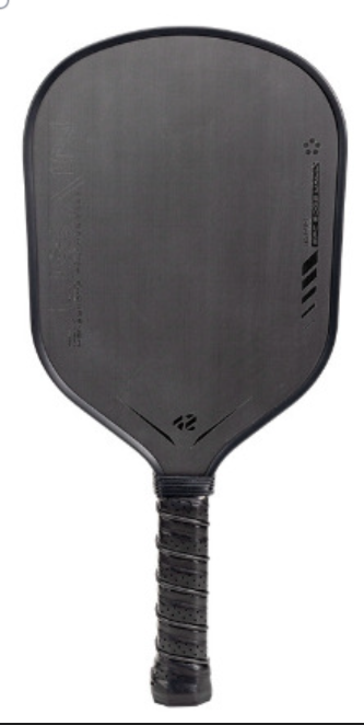 Tactical all-black paddle. Learn how to hold a pickleball paddle for maximum impact. USP: Stealth tactical aesthetic.