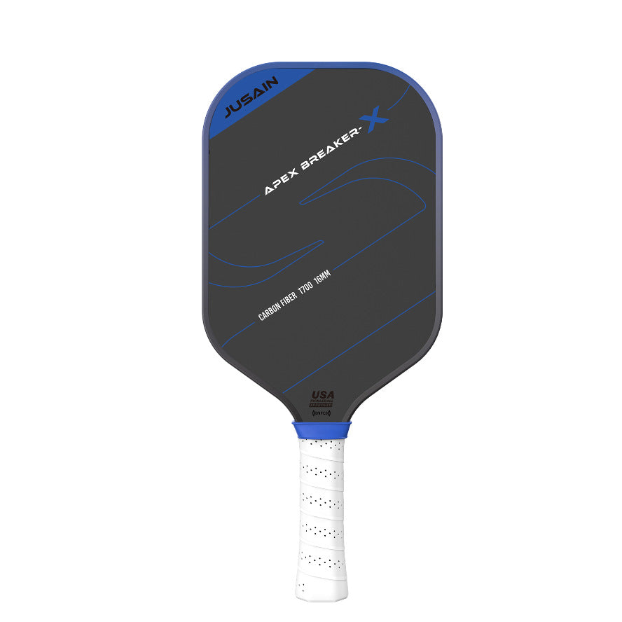 Blue professional-grade Xephira pickleball paddle with a 16mm core. If you are deciding which pickleball paddle is best for me or which pickleball paddle to buy, this USAPA-approved product sets the standard for what makes a pickleball paddle good.