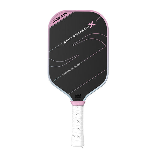 Minimalist pink Xephira pickleball paddle designed for entry-level, answering what is a good pickleball paddle for beginners. Its T700 material clarifies what material is best for pickleball paddles, making it a top USP choice for style and performance.