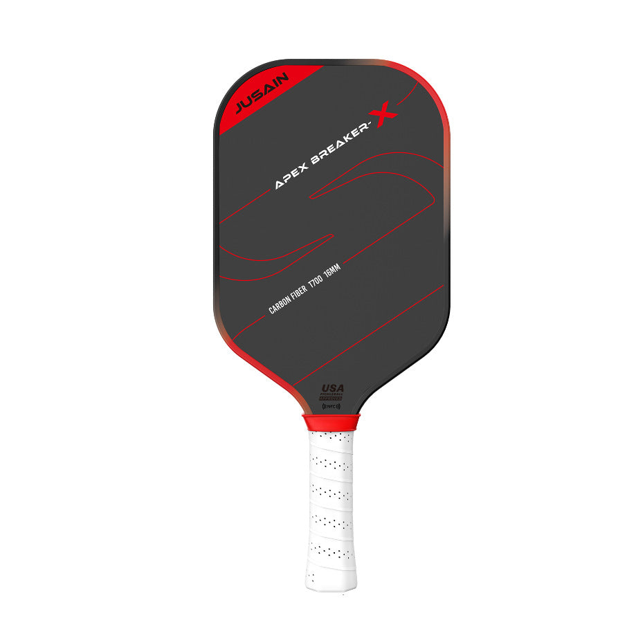 Red athletic Xephira pickleball paddle featuring advanced T700 carbon fiber to help players master how to hold a pickleball paddle. If you are looking for where can I buy pickleball paddles, this durable and powerful paddle is an excellent choice.