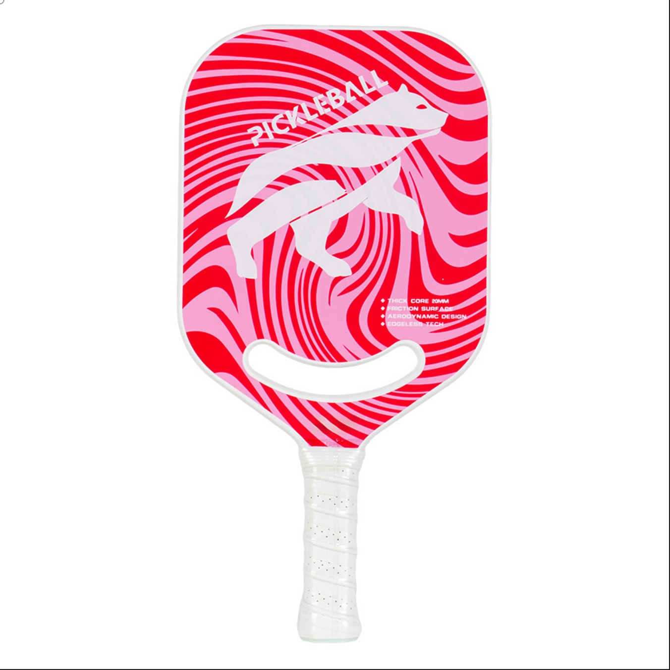 Red polar bear stripe pattern with large sweet spot, the best pickleball paddle for beginners. USP: Parent-child style.