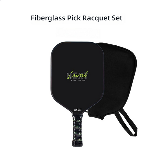 Black classic fiberglass paddle (16mm), the answer to what is a good pickleball paddle for beginners seeking balance.