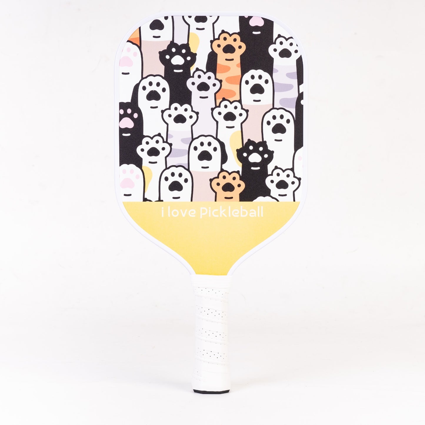 Where to buy a pickleball paddle? This cat paw pattern is a good pickleball paddle for kids with a cartoon USP.