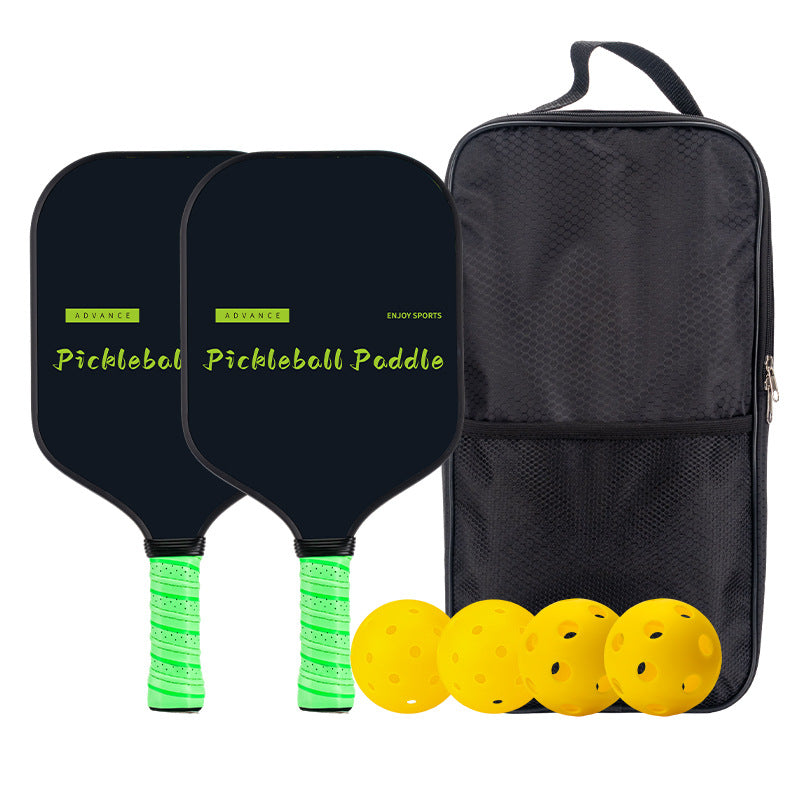 [Pro/Low-key] Black paddle with green grip details. what is a good pickleball paddle? This high-rebound core product is a top choice for long-term use.