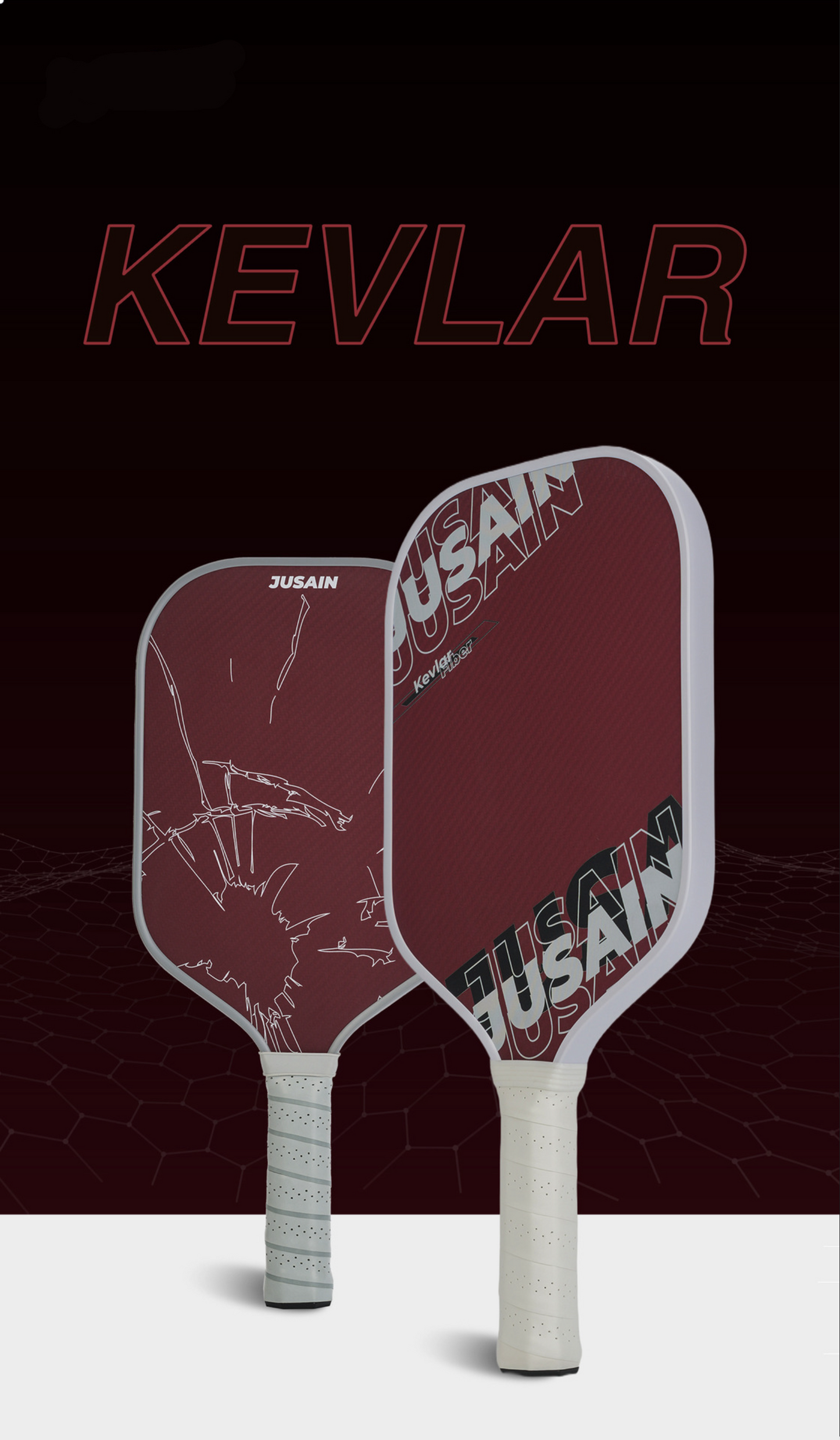 Showcase of red and patterned Kevlar paddles; discover what are good pickleball paddles for advanced players on our store.