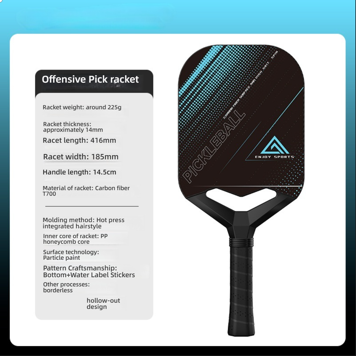 Blue dot design, what is a good pickleball paddle with 225g weight.