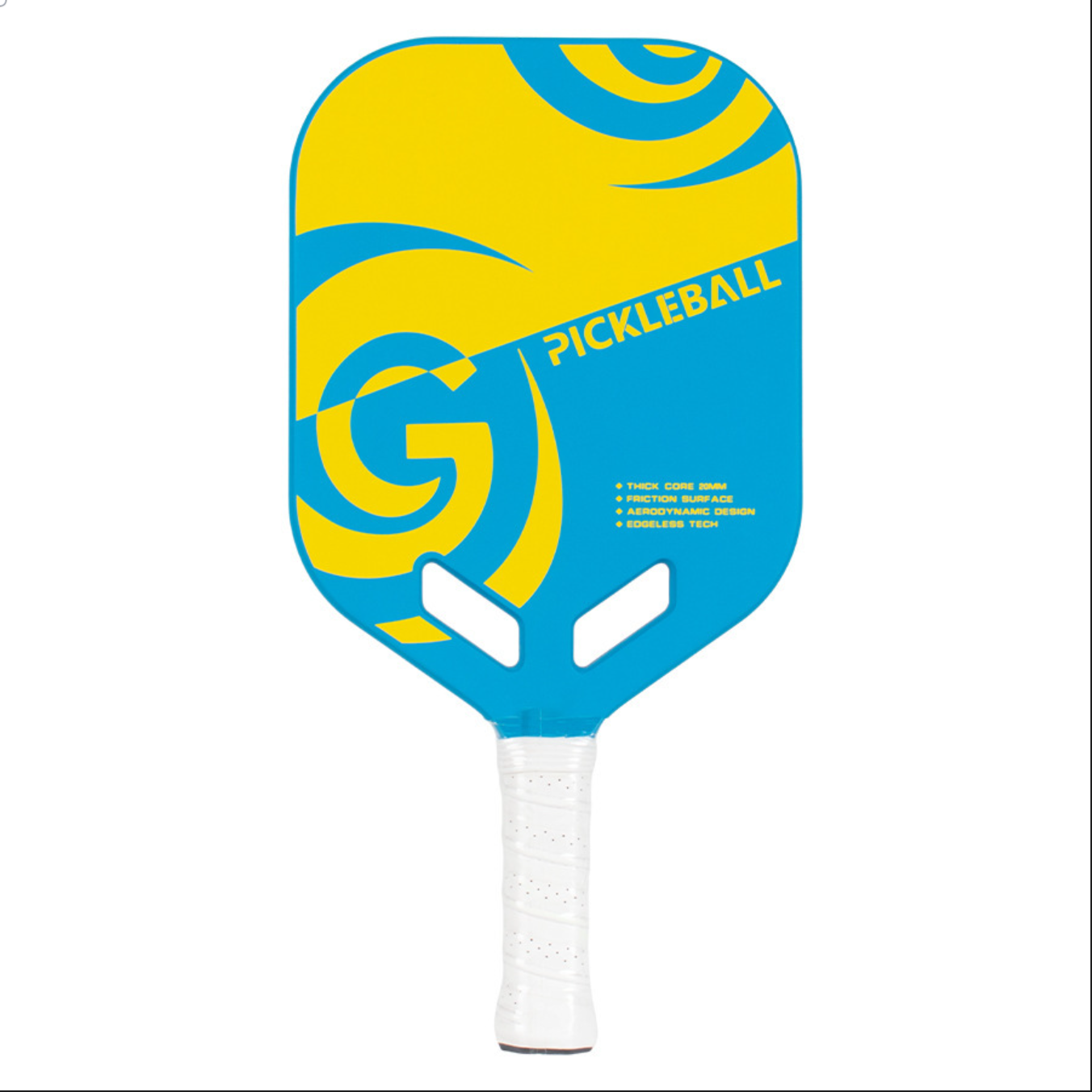 20mm thick geometric design for those asking what is a good pickleball paddle, featuring edgeless tech.