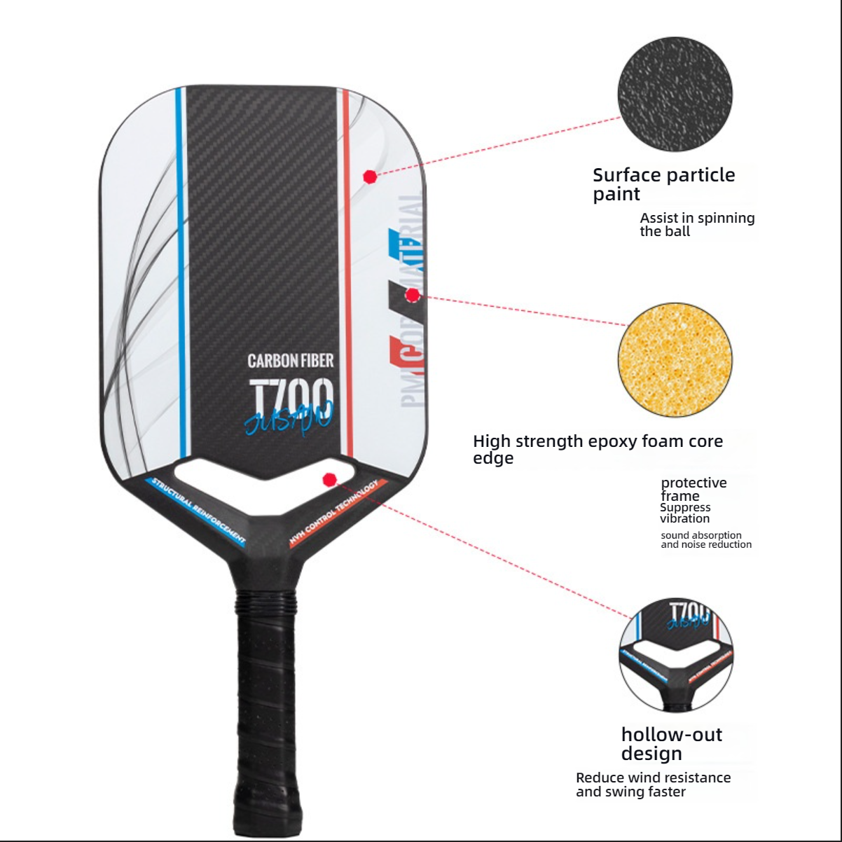 Hollow design for wind resistance and particle paint. USP: Fast swing speed. what is a good pickleball paddle for beginners.