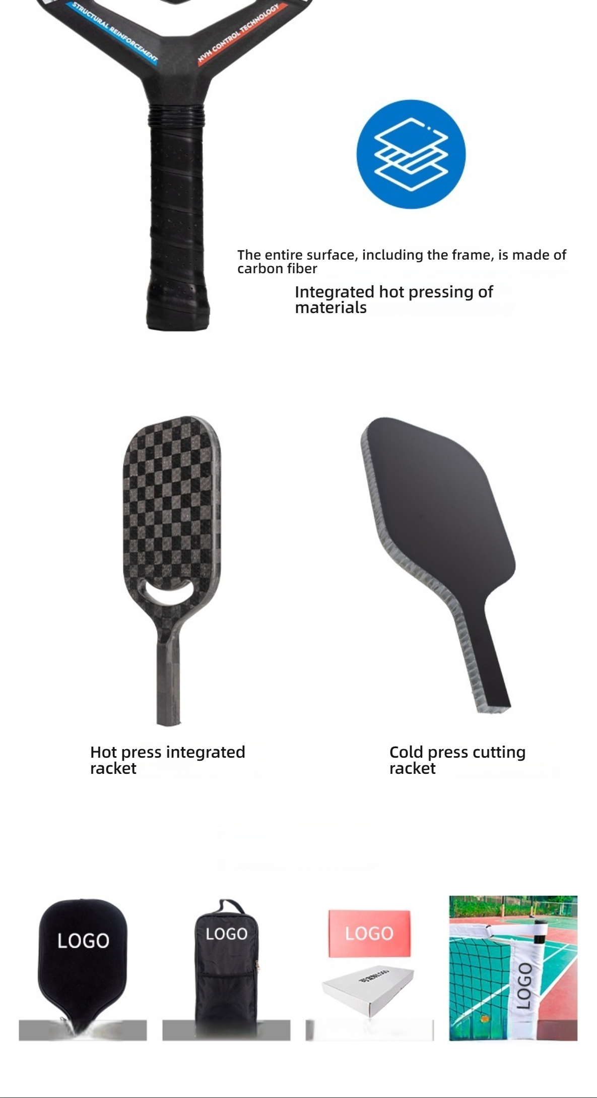 Comparison of hot press vs cold press tech with accessories. Answering where can i buy pickleball paddles.