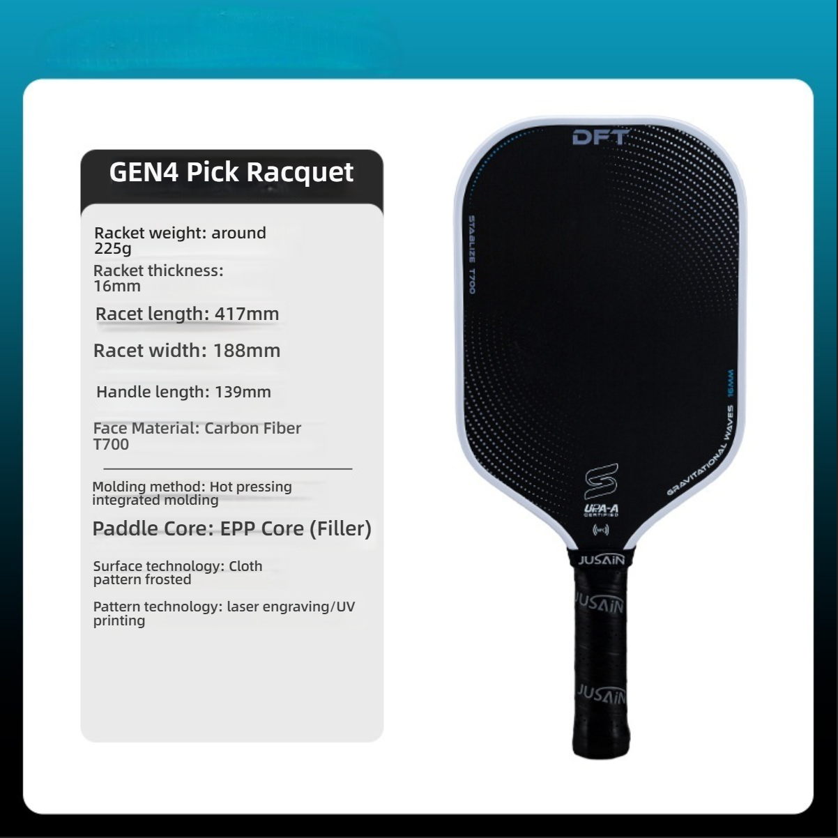 EP02 filled core tech defining what is a good pickleball paddle for beginners with high tolerance.