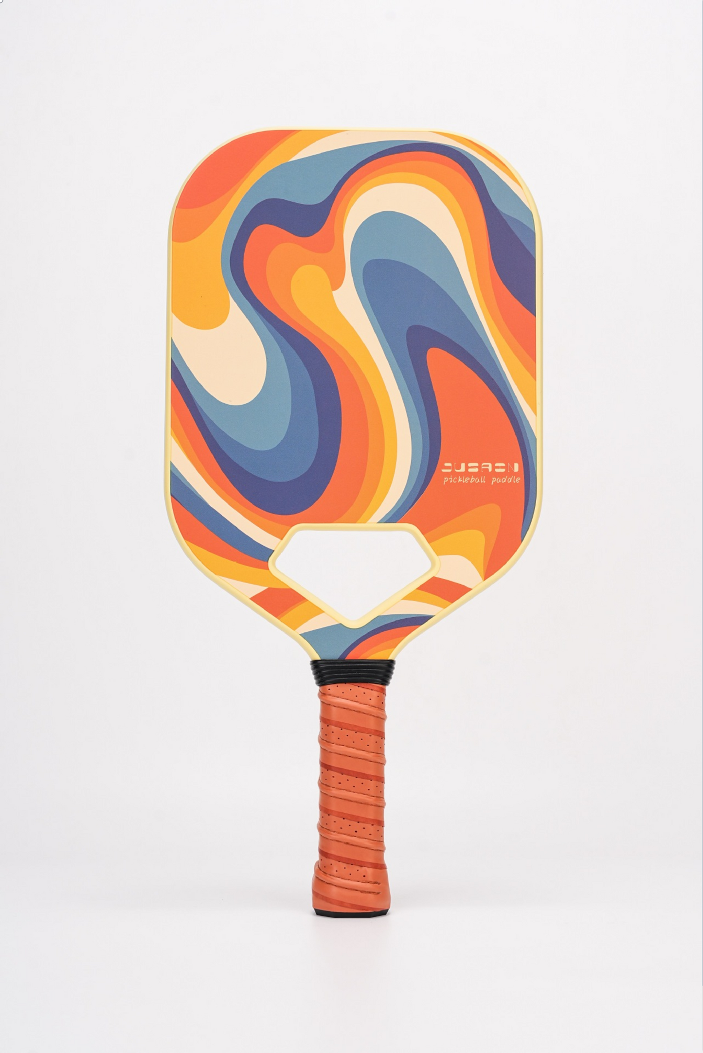 Retro colorful wavy design, one-piece molding, answers what material is best for pickleball paddles.