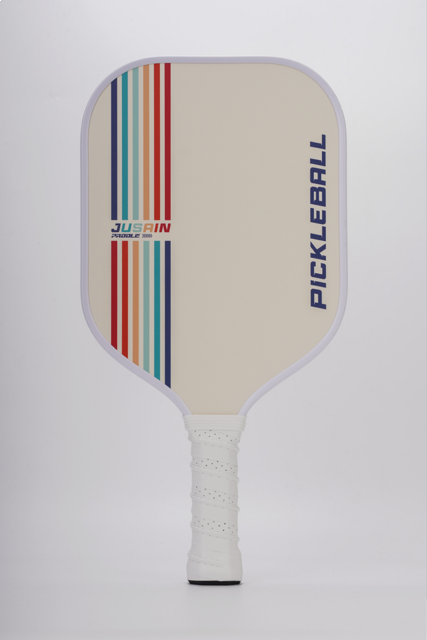 EN: What material is best for pickleball paddles in retro style? USP: 80s retro synth-wave art.
