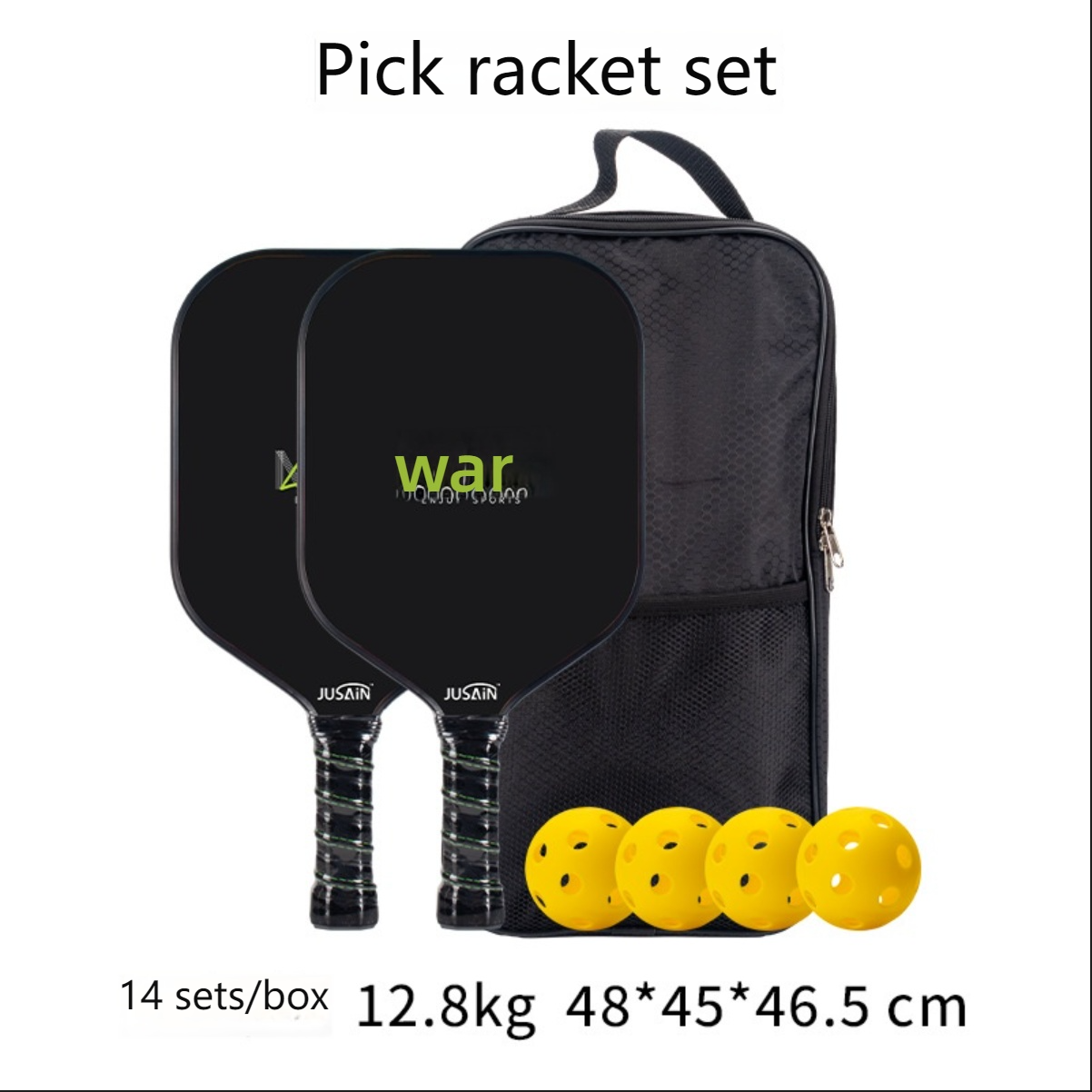 Professional black and green Xephira pickleball set with shipping specs. Learn how to hold a pickleball paddle correctly using our ergonomic grips. Great for bulk orders when searching where to get pickleball paddles.