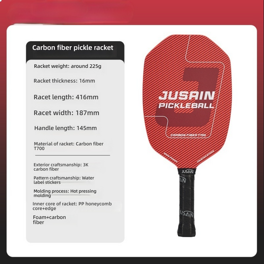 Extended handle (145mm) paddle specs. For players wondering how to hold a pickleball paddle and what is the best pickleball paddle, this extended design offers superior leverage.