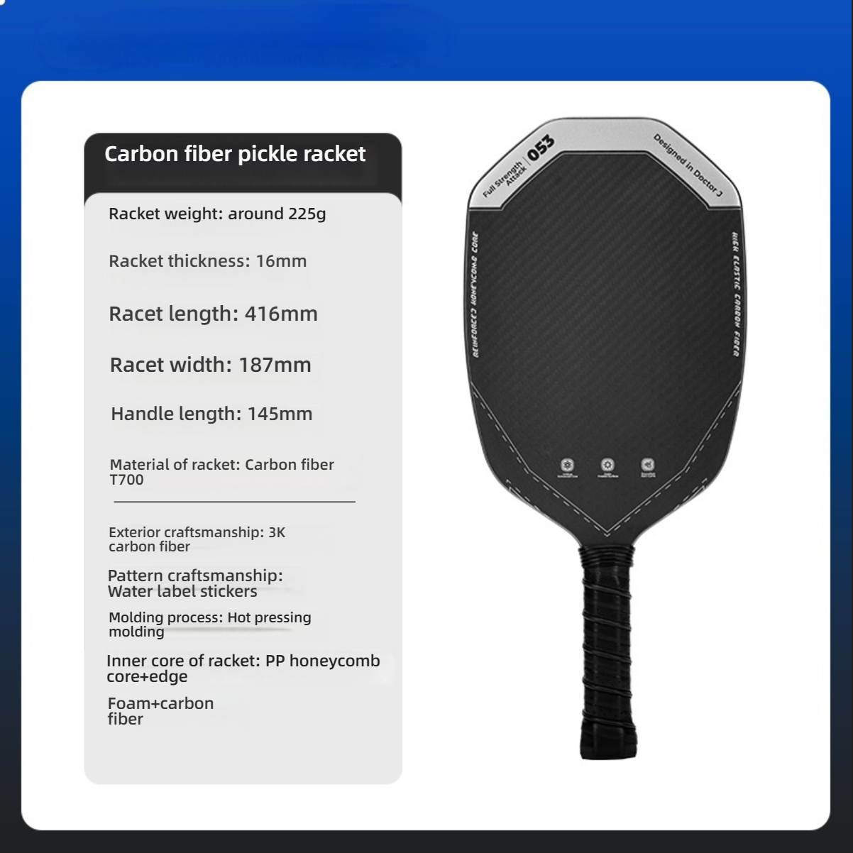 Black competitive pickleball paddle specs. Find where to buy a pickleball paddle through this model, featuring hot pressing for durability and pro performance.