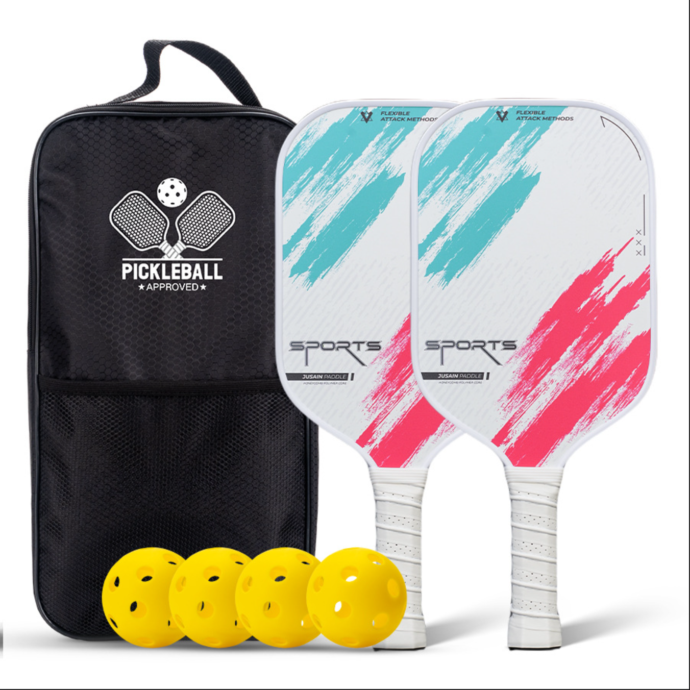 What is a good pickleball paddle for beginners? Xephira splash color design with lightweight fiberglass.