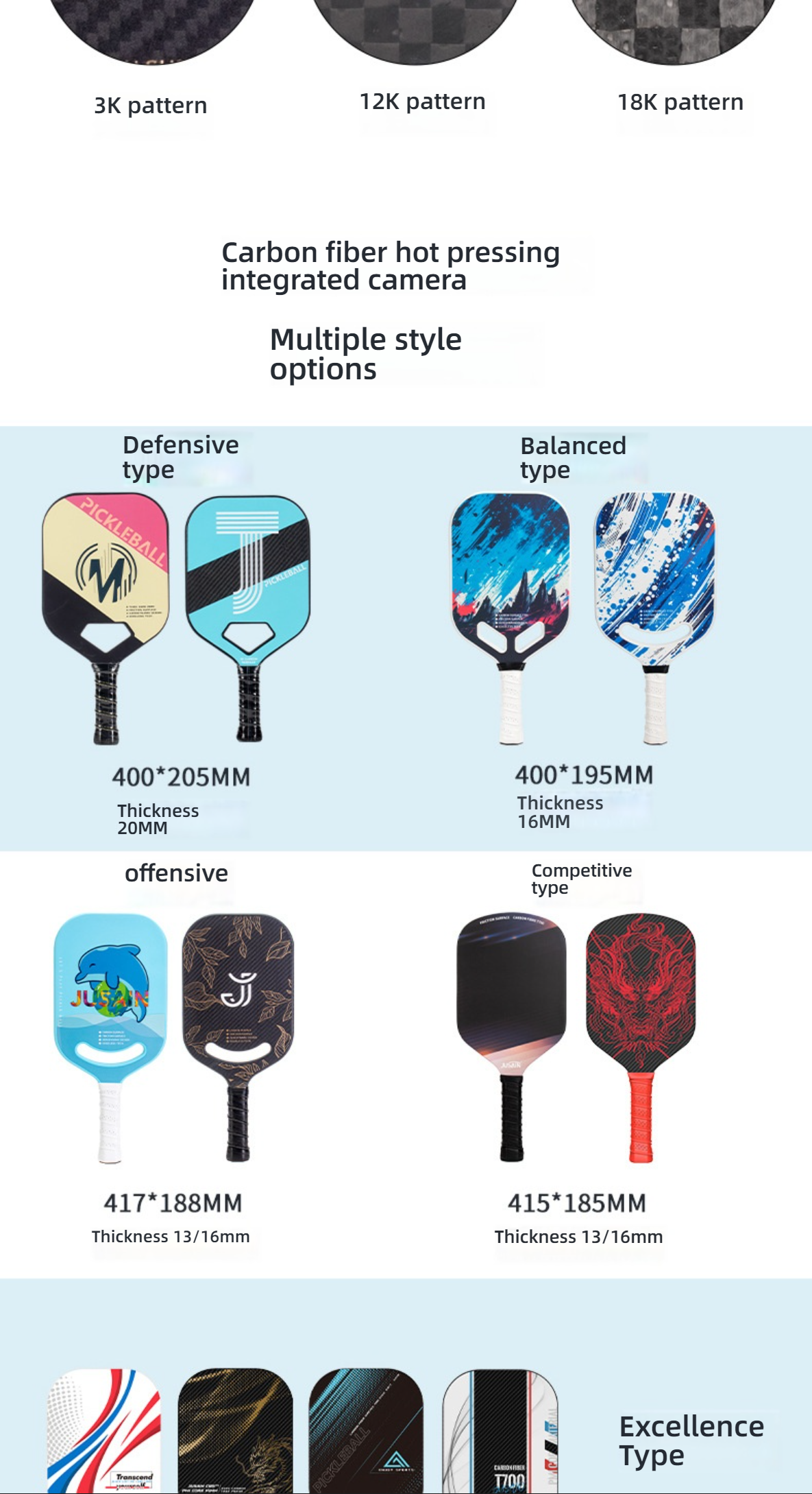 Multiple styles (Defensive, Balanced, Offensive). USP: Full range coverage. what is the best paddle for pickleball.