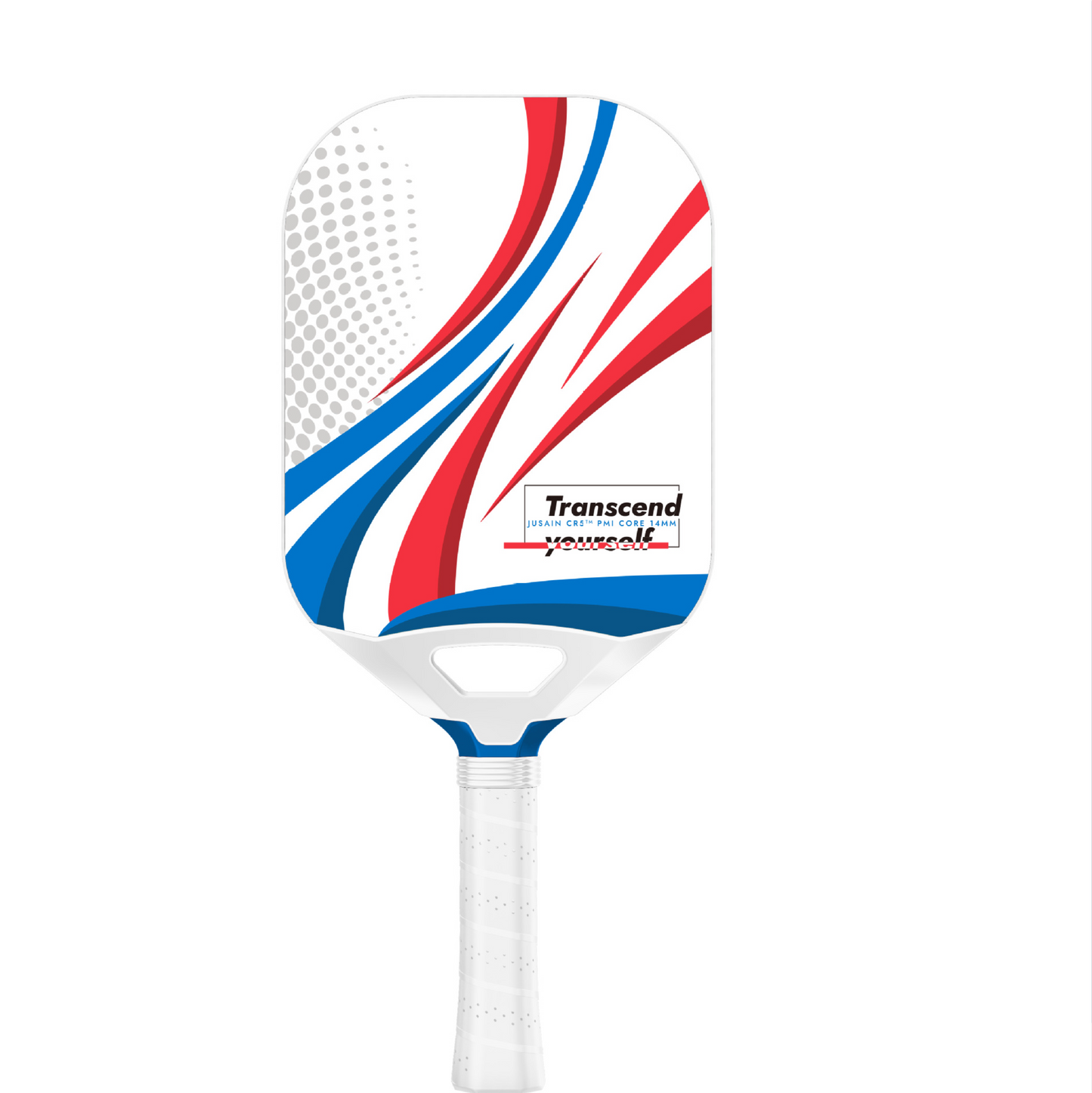 Transcend theme competitive paddle. USP: PMI core. Defining what is the best pickleball paddle.