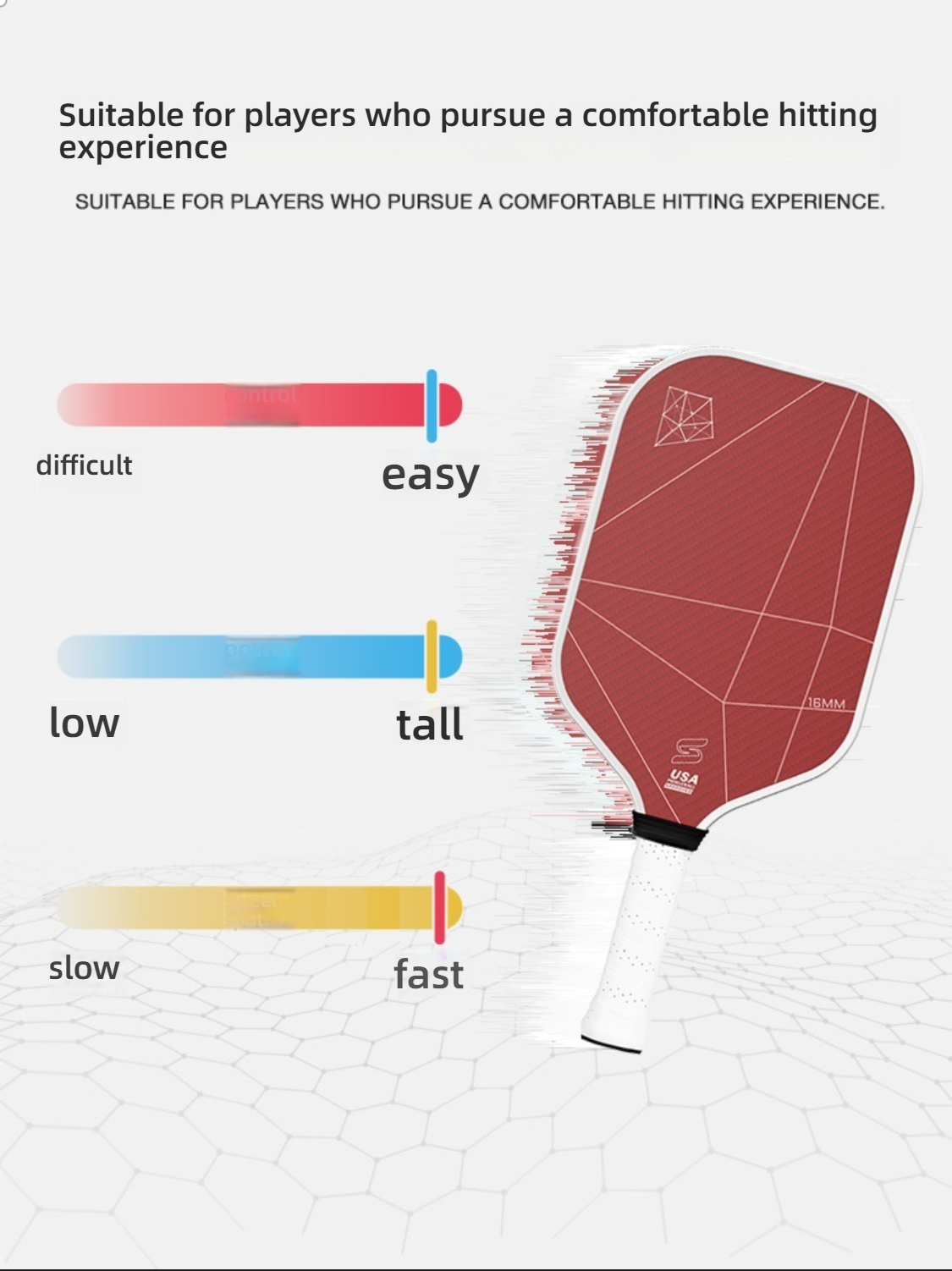 Easy control and fast sweet spot; what are good pickleball paddles for comfort.