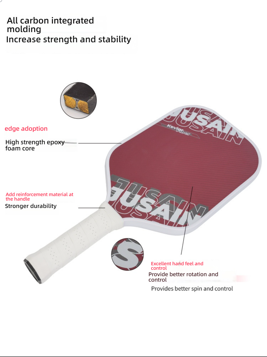 Integrated molding for stability; which pickleball paddle to buy for durability.