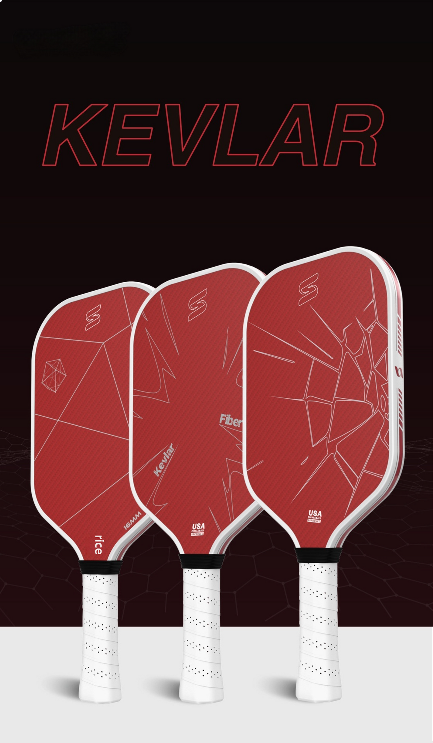 Three Kevlar series paddles; showing where can i buy pickleball paddles online.