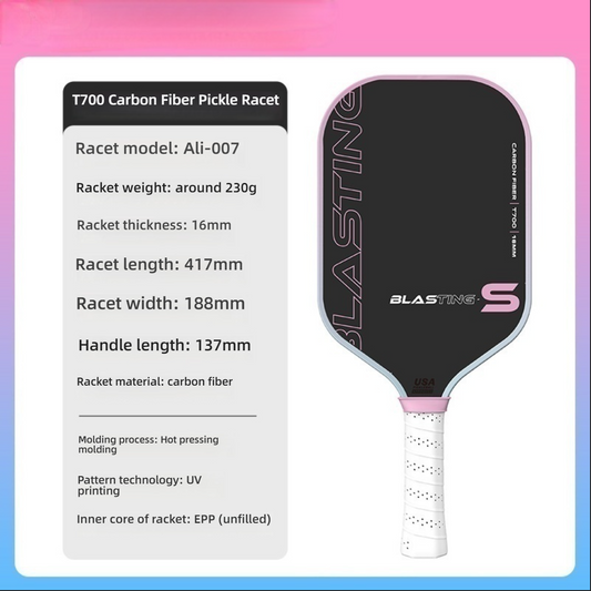 Pink Xephira 16mm paddle. When searching for where to buy pickleball paddles, this stylish model is what is a good pickleball paddle for beginners, featuring a frosted surface for enhanced spin.