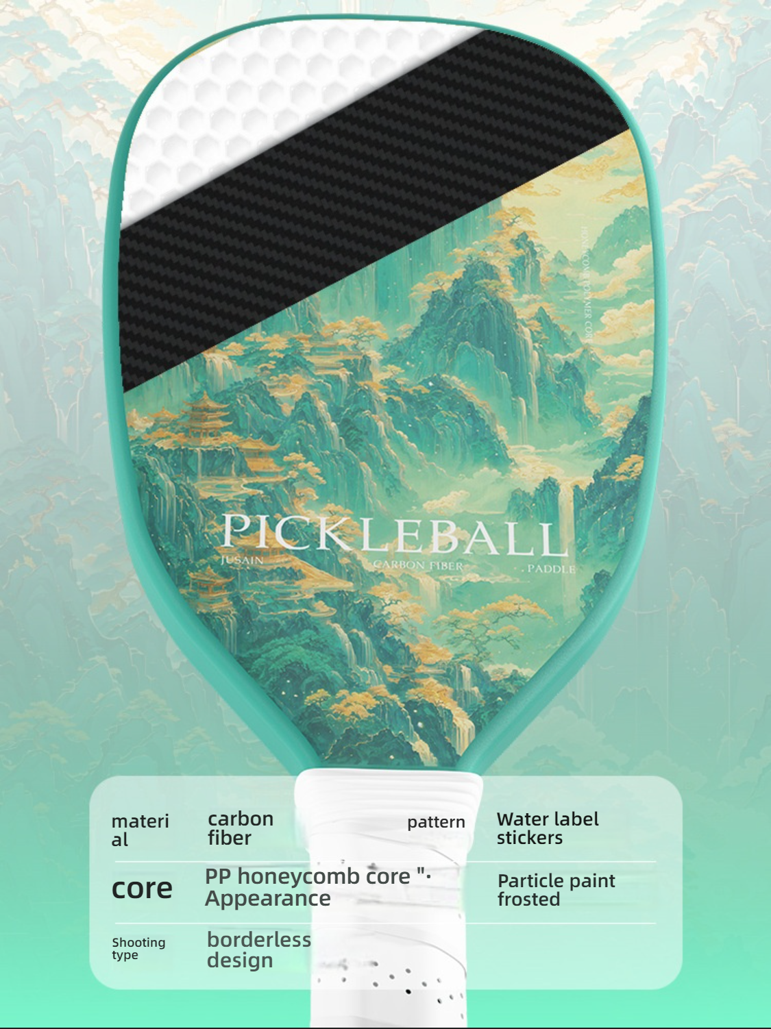 Internal structure of Xephira borderless carbon fiber paddle. A guide on which pickleball paddle is best for me based on build quality.