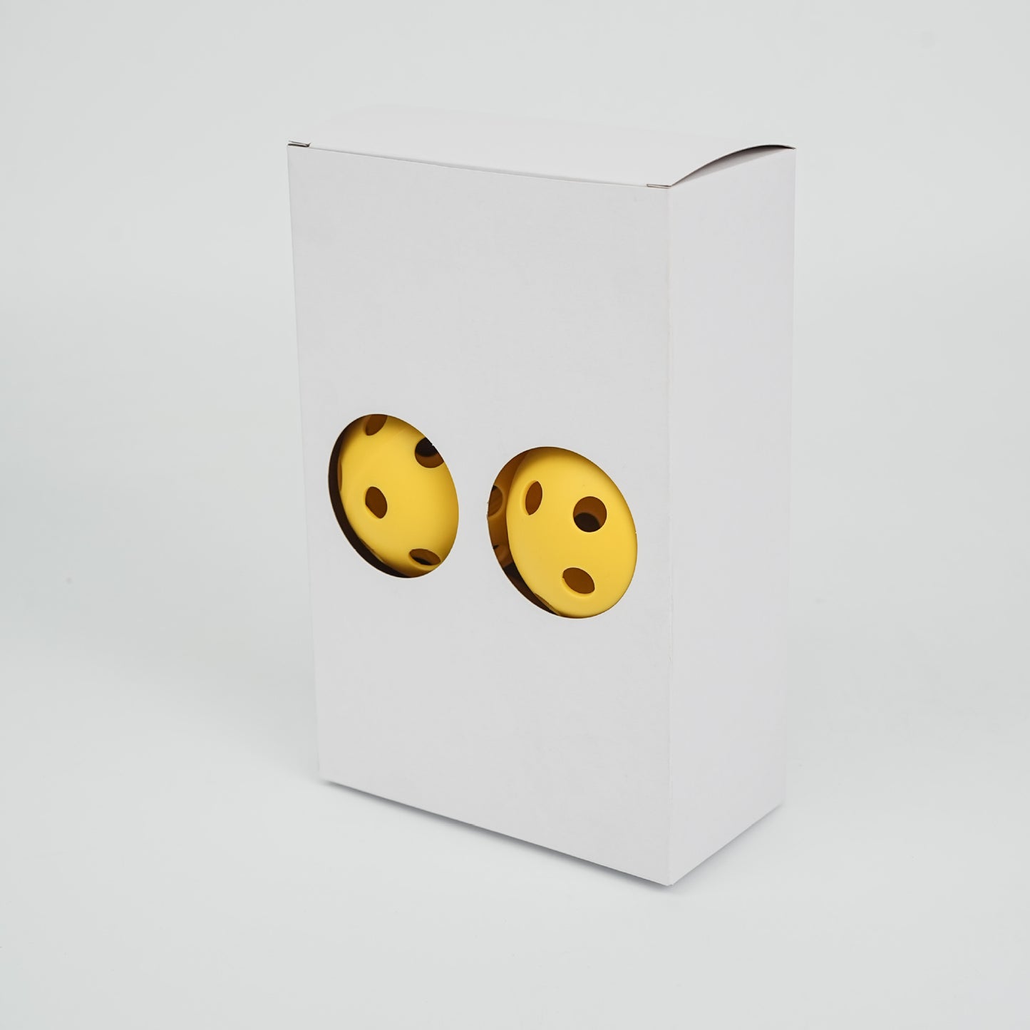 Yellow TPE 26-hole indoor pickleballs in a white 6-ball box. What are good pickleball paddles for control.