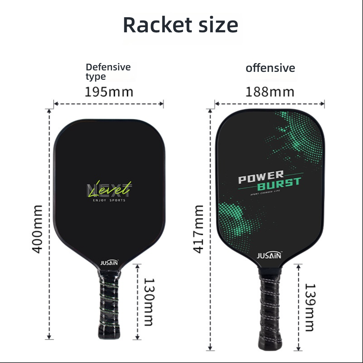 Racket size guide for offensive vs defensive playstyles. Helps you answer which pickleball paddle is best for me and what is the best paddle for pickleball based on surface area and handle length.